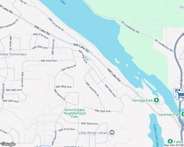 map of restaurants, bars, coffee shops, grocery stores, and more near 1249 Northwest 43rd Avenue in Camas