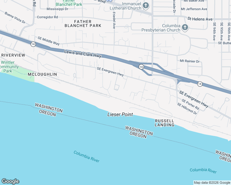 map of restaurants, bars, coffee shops, grocery stores, and more near 8001 Southeast Evergreen Highway in Vancouver