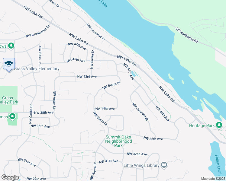 map of restaurants, bars, coffee shops, grocery stores, and more near 1544 Northwest 41st Circle in Camas