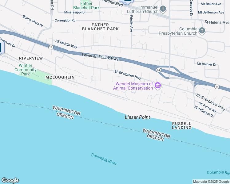 map of restaurants, bars, coffee shops, grocery stores, and more near 7711 Southeast 16th Circle in Vancouver