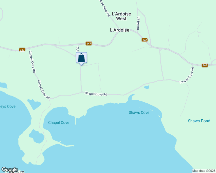 map of restaurants, bars, coffee shops, grocery stores, and more near 335 Chapel Cove Road in Saint Peter's
