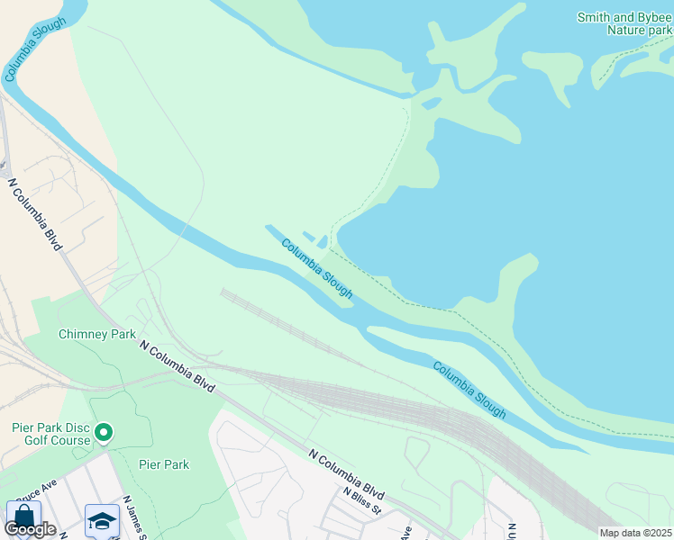 map of restaurants, bars, coffee shops, grocery stores, and more near 9003 North Columbia Boulevard in Portland