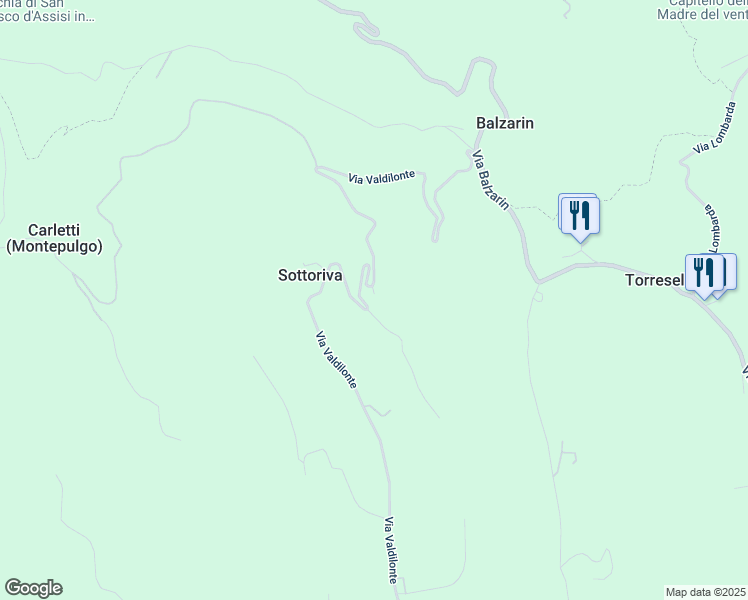 map of restaurants, bars, coffee shops, grocery stores, and more near 11 Via Valdilonte in Provincia di Vicenza