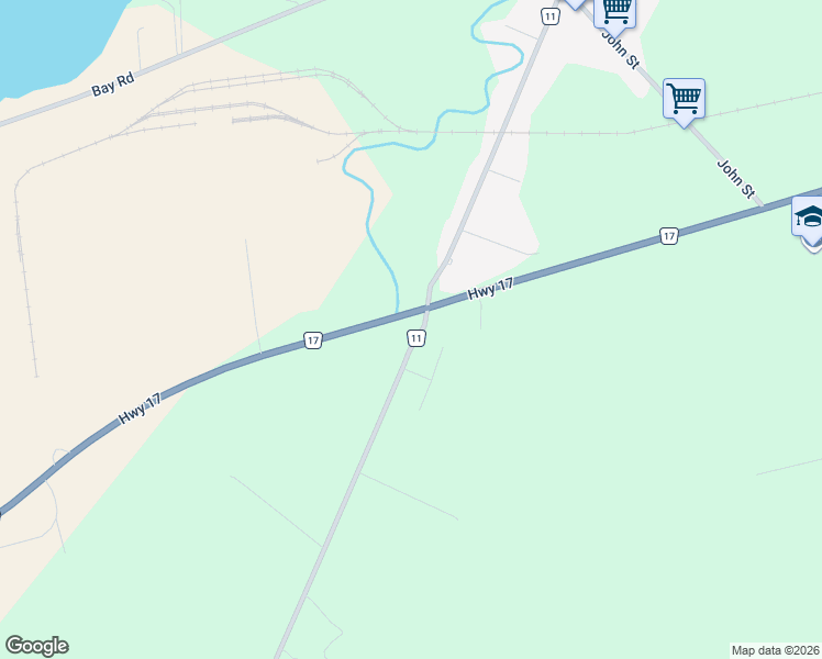 map of restaurants, bars, coffee shops, grocery stores, and more near 1034 Cassburn Road in L'Orignal