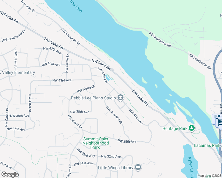 map of restaurants, bars, coffee shops, grocery stores, and more near 1249 Northwest 43rd Avenue in Camas