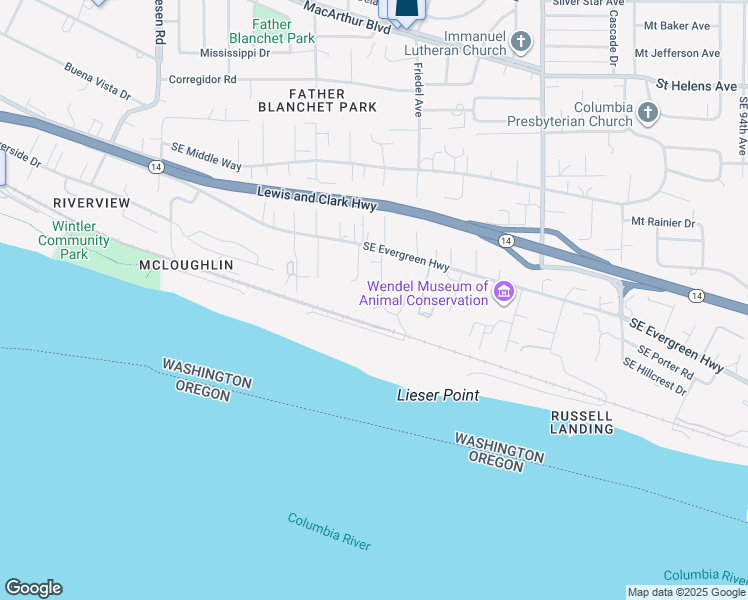 map of restaurants, bars, coffee shops, grocery stores, and more near 7720 Southeast 16th Circle in Vancouver