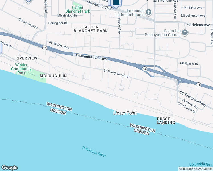 map of restaurants, bars, coffee shops, grocery stores, and more near 7720 Southeast 16th Circle in Vancouver