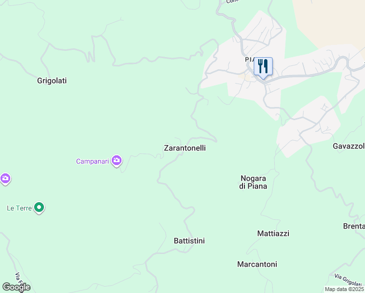 map of restaurants, bars, coffee shops, grocery stores, and more near 15 Contrada Zarantonelli in Zarantonelli