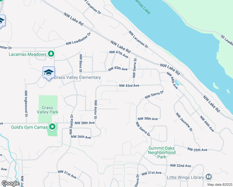 map of restaurants, bars, coffee shops, grocery stores, and more near 2106 Northwest 42nd Avenue in Camas