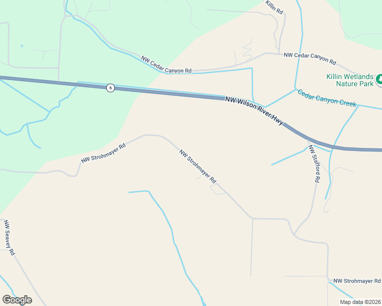 map of restaurants, bars, coffee shops, grocery stores, and more near 48025 Northwest Strohmayer Road in Forest Grove