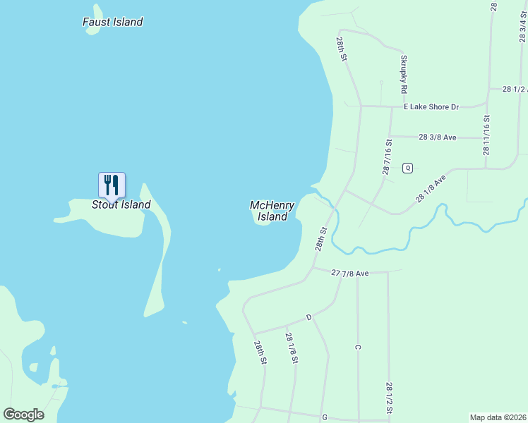 map of restaurants, bars, coffee shops, grocery stores, and more near 2808 28th Street in Birchwood