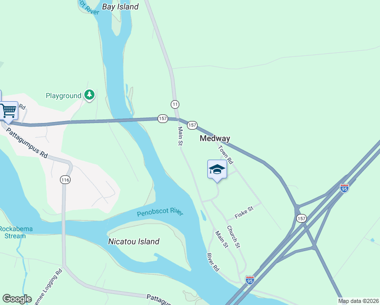 map of restaurants, bars, coffee shops, grocery stores, and more near 2 Main Street in Medway