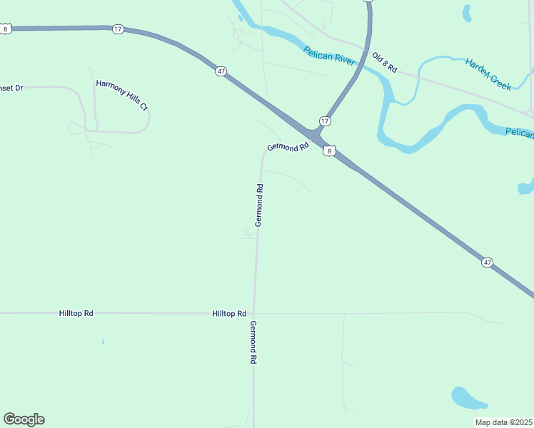 map of restaurants, bars, coffee shops, grocery stores, and more near 3012 Germond Road in Rhinelander