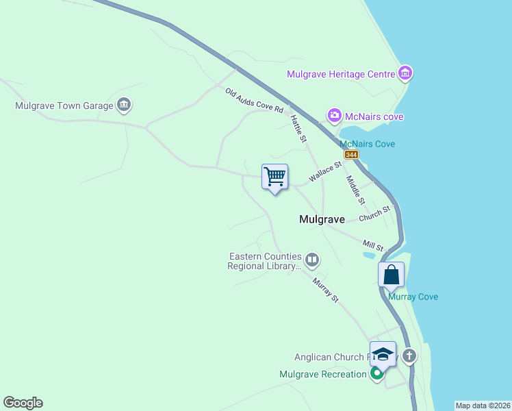 map of restaurants, bars, coffee shops, grocery stores, and more near 339 Murray Street in Mulgrave