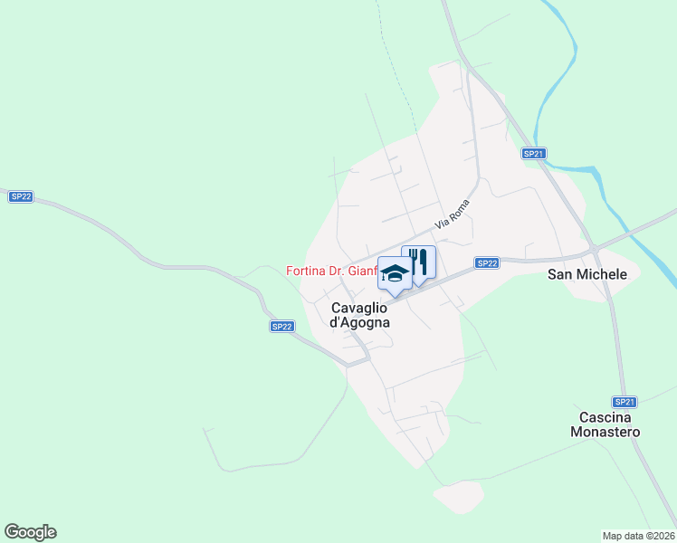 map of restaurants, bars, coffee shops, grocery stores, and more near 53 Via Martiri in Cavaglio D'agogna