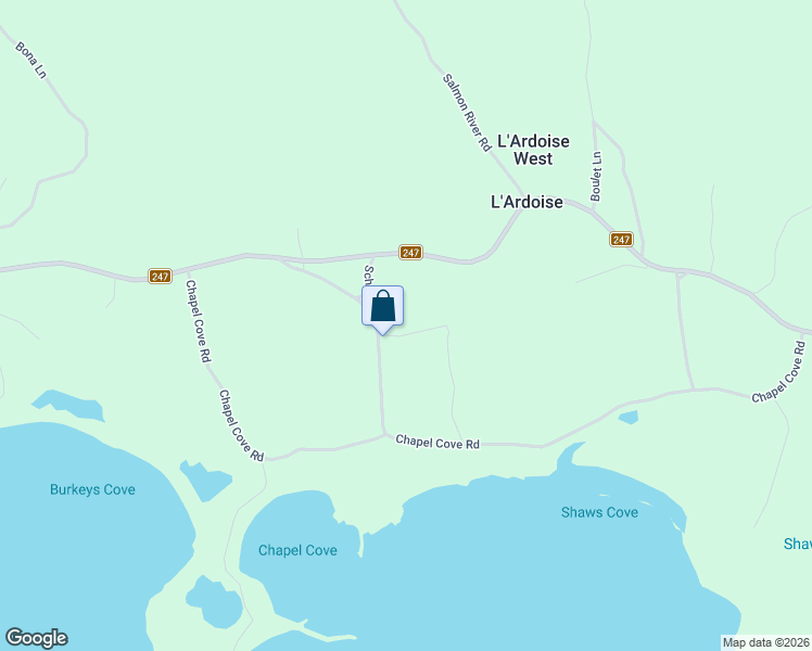 map of restaurants, bars, coffee shops, grocery stores, and more near 19 O'Brien Street in L'Ardoise