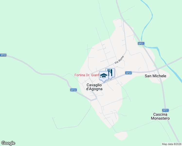 map of restaurants, bars, coffee shops, grocery stores, and more near 53 Via Martiri in Cavaglio D'agogna