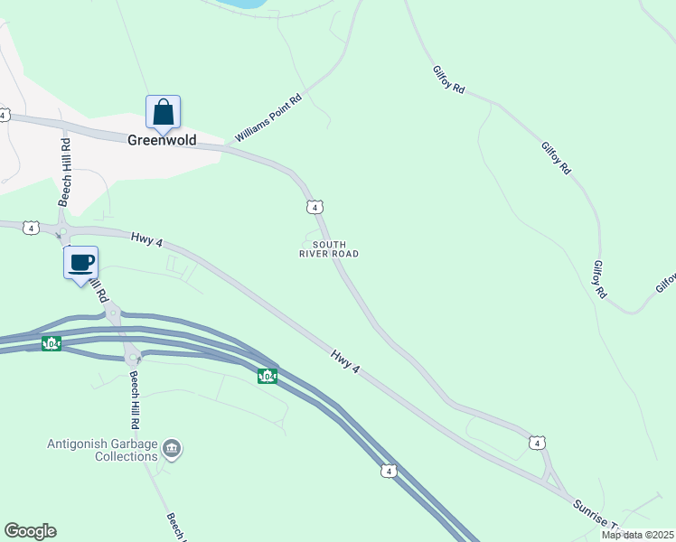 map of restaurants, bars, coffee shops, grocery stores, and more near 4220 Nova Scotia Trunk 4 in Antigonish