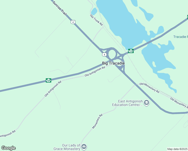 map of restaurants, bars, coffee shops, grocery stores, and more near 1348 Old Antigonish Road in Monastery