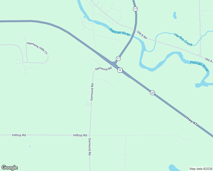 map of restaurants, bars, coffee shops, grocery stores, and more near 3012 Germond Road in Rhinelander