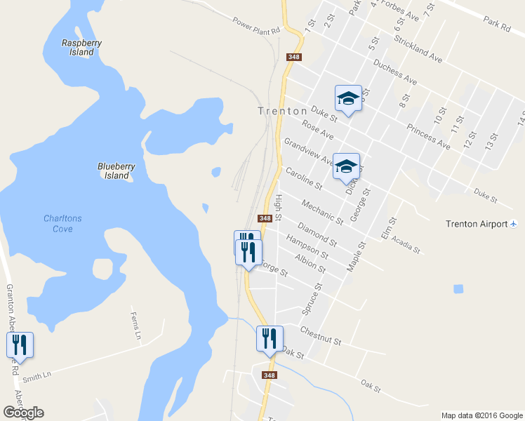 map of restaurants, bars, coffee shops, grocery stores, and more near 1 157 in Trenton