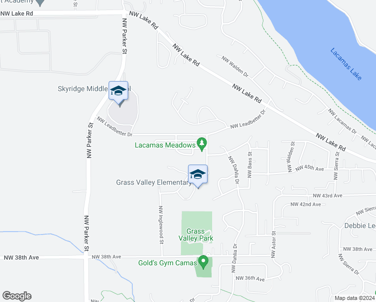 map of restaurants, bars, coffee shops, grocery stores, and more near 3134 Northwest 46th Avenue in Camas