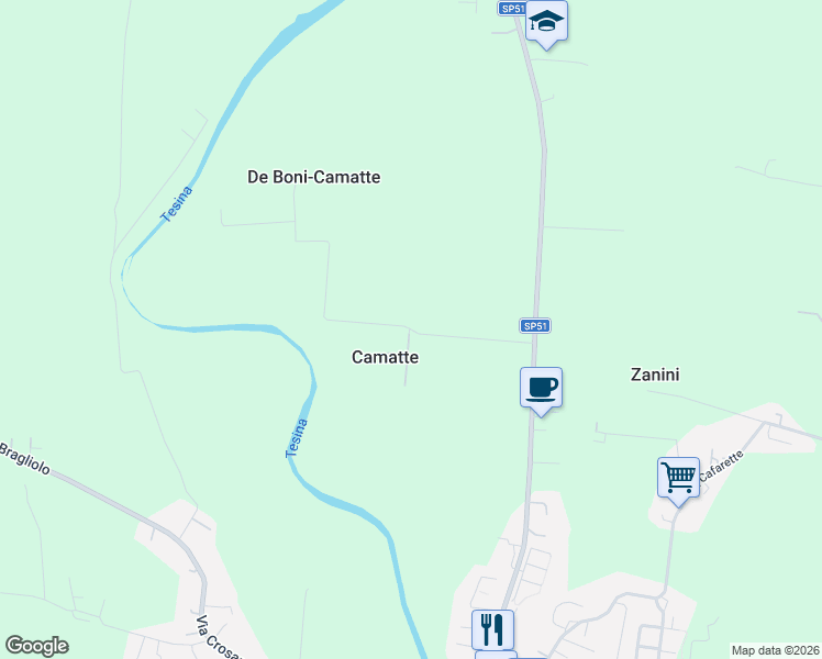 map of restaurants, bars, coffee shops, grocery stores, and more near 11 Via Camatte in Provincia di Vicenza