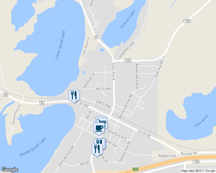 map of restaurants, bars, coffee shops, grocery stores, and more near 400 Suncrest Drive in Avon