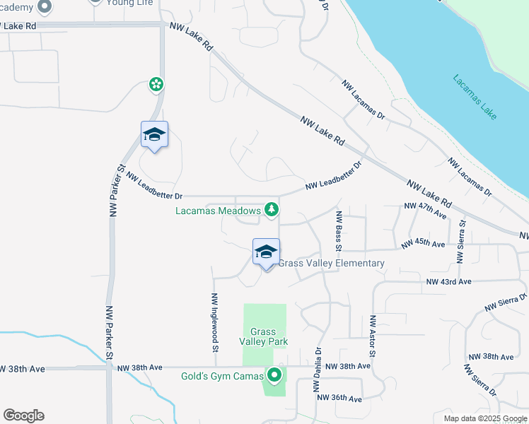 map of restaurants, bars, coffee shops, grocery stores, and more near 3053 Northwest 46th Avenue in Camas