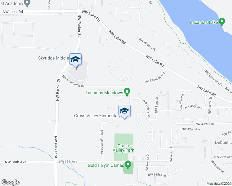 map of restaurants, bars, coffee shops, grocery stores, and more near 3205 Northwest 46th Avenue in Camas