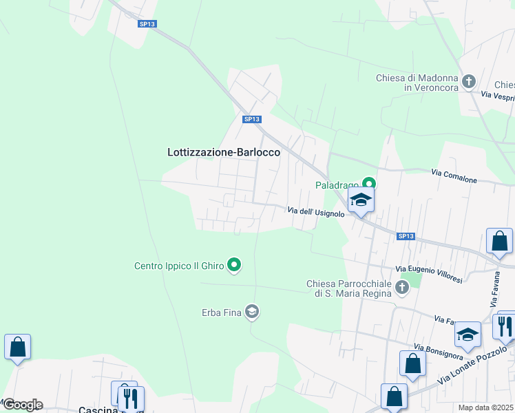 map of restaurants, bars, coffee shops, grocery stores, and more near 5 Via Ferno in Busto Arsizio