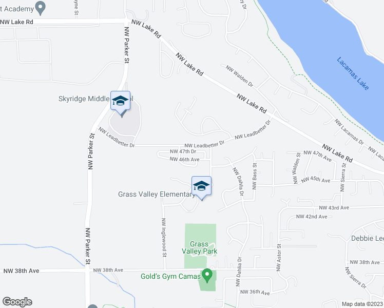 map of restaurants, bars, coffee shops, grocery stores, and more near 3126 Northwest 47th Drive in Camas