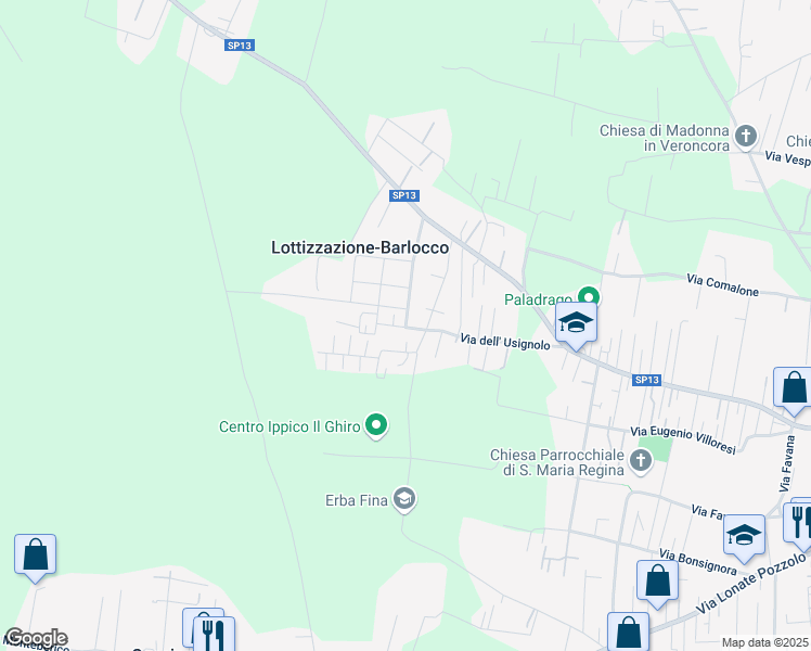 map of restaurants, bars, coffee shops, grocery stores, and more near 5 Via Ferno in Busto Arsizio