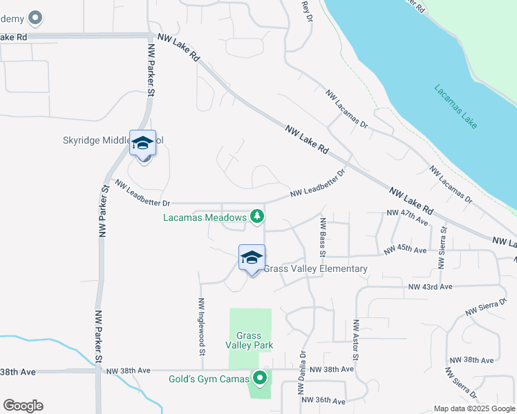 map of restaurants, bars, coffee shops, grocery stores, and more near 3031 Northwest 47th Drive in Camas