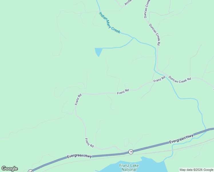 map of restaurants, bars, coffee shops, grocery stores, and more near 831 Franz Road in Stevenson