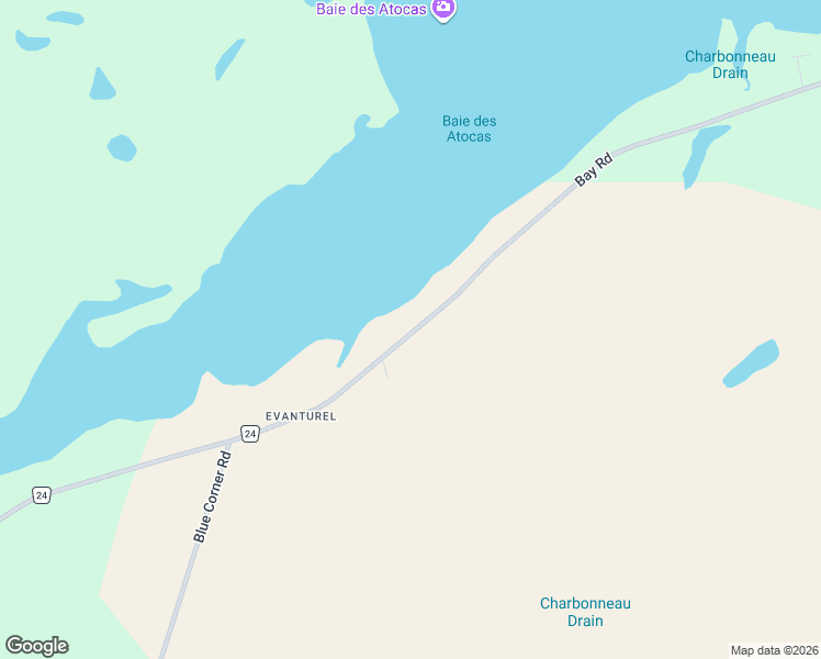 map of restaurants, bars, coffee shops, grocery stores, and more near 2882 Bay Road in L'Orignal