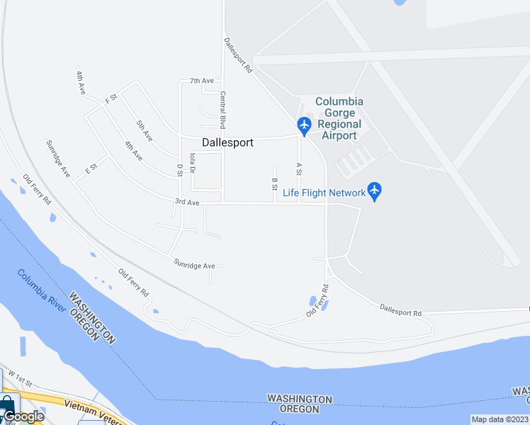 map of restaurants, bars, coffee shops, grocery stores, and more near 302 3rd Avenue in Dallesport