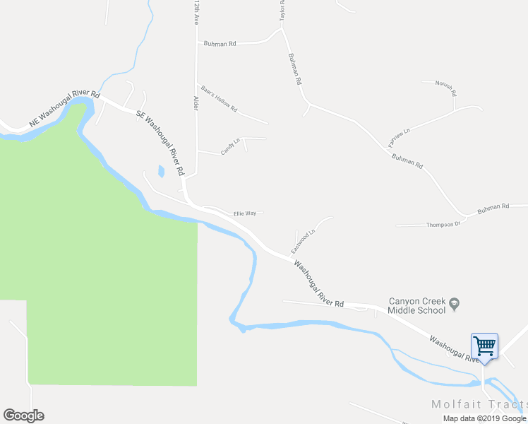 map of restaurants, bars, coffee shops, grocery stores, and more near 112 Ellie Way in Washougal