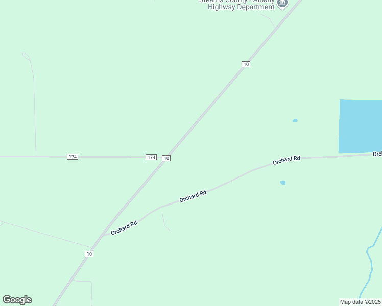 map of restaurants, bars, coffee shops, grocery stores, and more near 34038 County Highway 10 in Albany