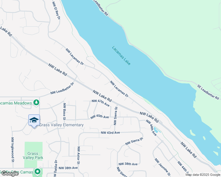 map of restaurants, bars, coffee shops, grocery stores, and more near 4847 Northwest Rainier Court in Camas