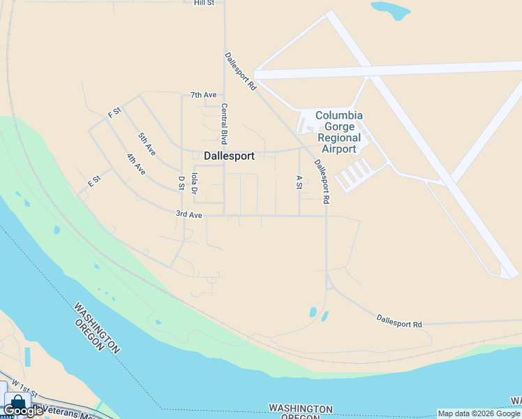 map of restaurants, bars, coffee shops, grocery stores, and more near 302 3rd Avenue in Dallesport