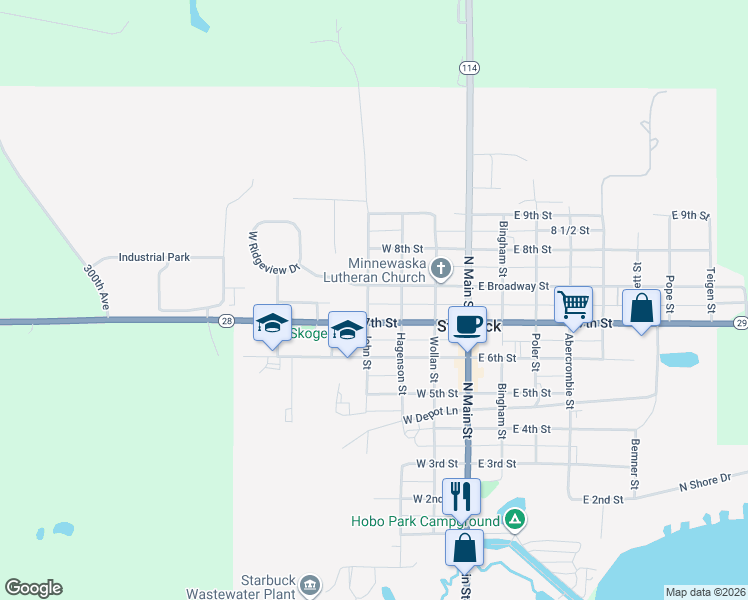 map of restaurants, bars, coffee shops, grocery stores, and more near 110 John Street in Starbuck