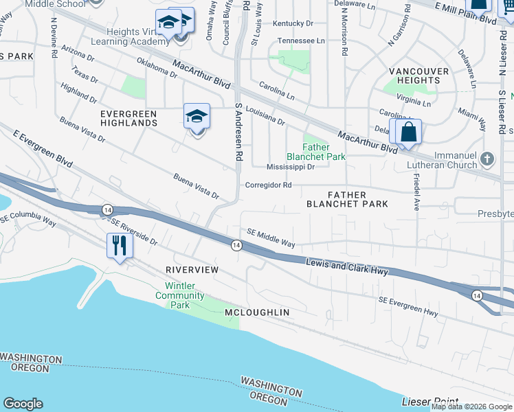 map of restaurants, bars, coffee shops, grocery stores, and more near 6814 Sleret Avenue in Vancouver