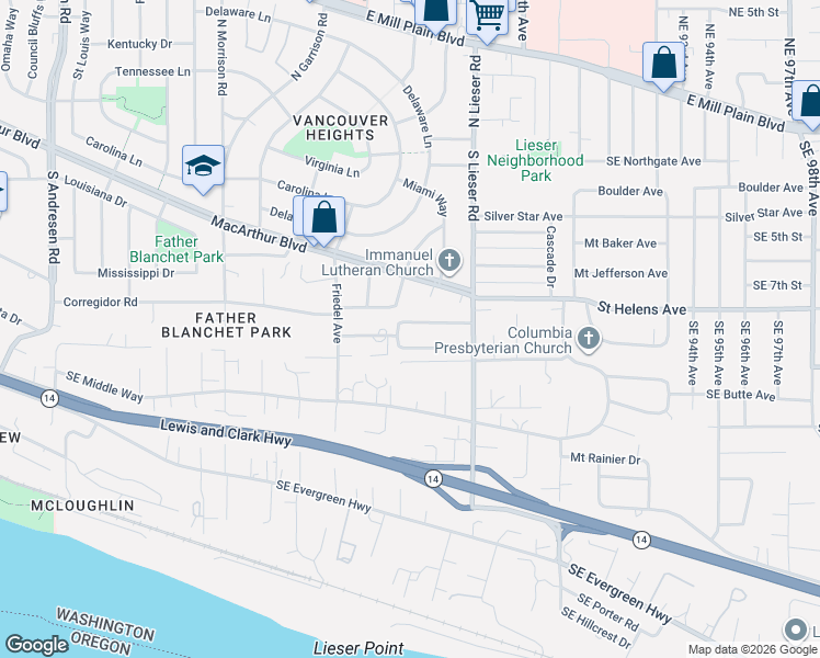 map of restaurants, bars, coffee shops, grocery stores, and more near 8116 Sherley Avenue in Vancouver