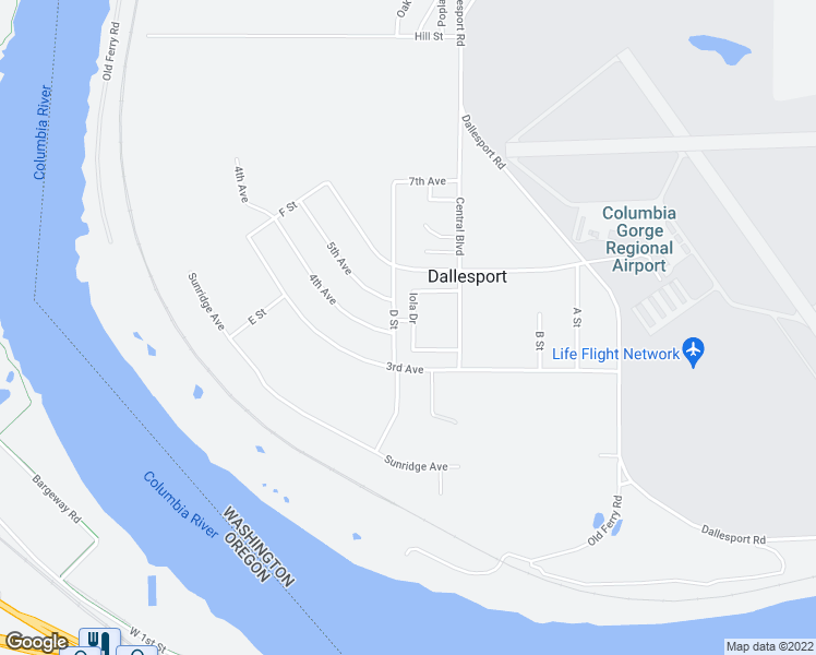 map of restaurants, bars, coffee shops, grocery stores, and more near 423 Gertrude Drive in Dallesport