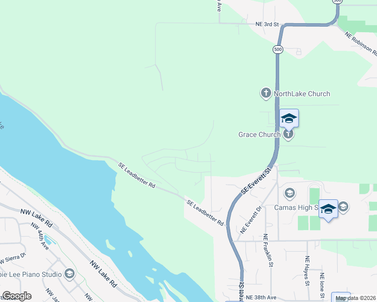 map of restaurants, bars, coffee shops, grocery stores, and more near 305 Southeast 252nd Avenue in Camas