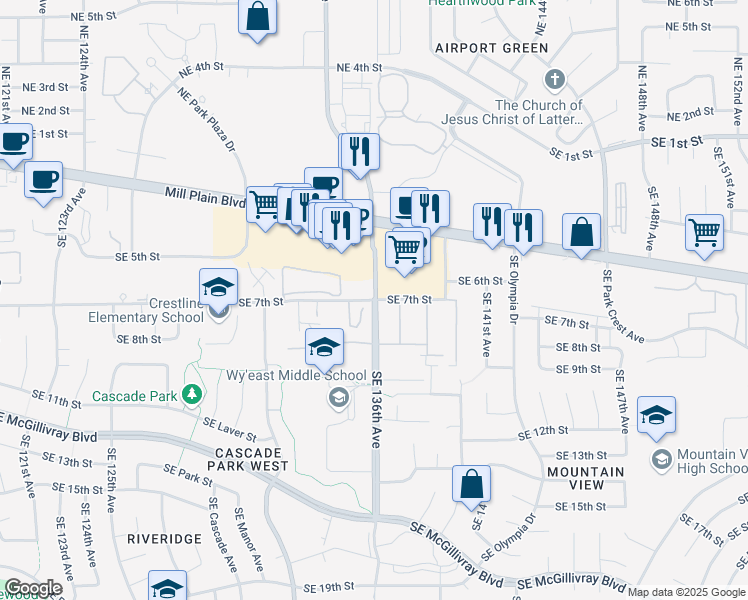 map of restaurants, bars, coffee shops, grocery stores, and more near in Vancouver