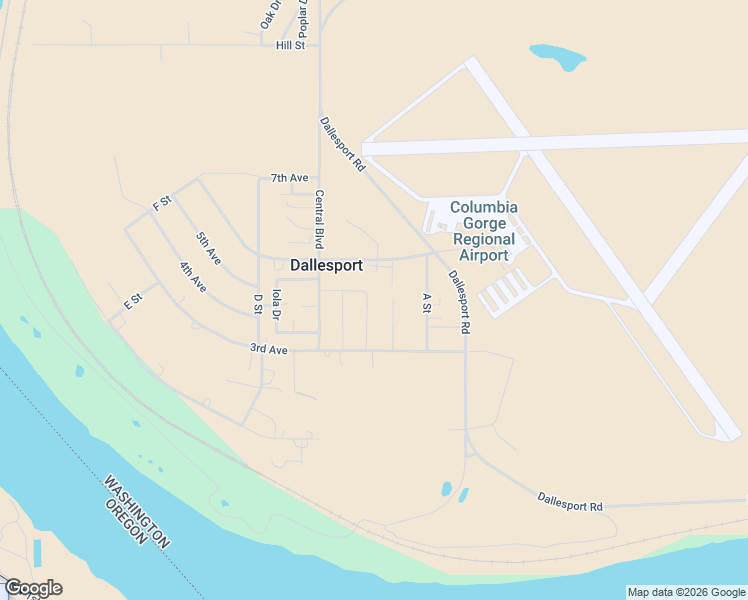 map of restaurants, bars, coffee shops, grocery stores, and more near 208 6th Avenue in Dallesport