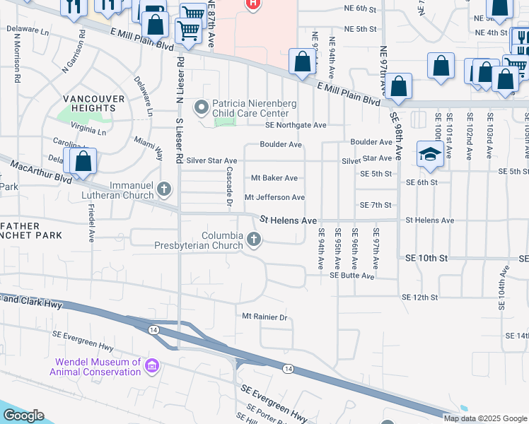 map of restaurants, bars, coffee shops, grocery stores, and more near in Vancouver