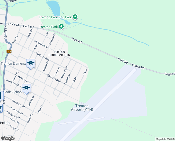 map of restaurants, bars, coffee shops, grocery stores, and more near 86 14 Street in Trenton
